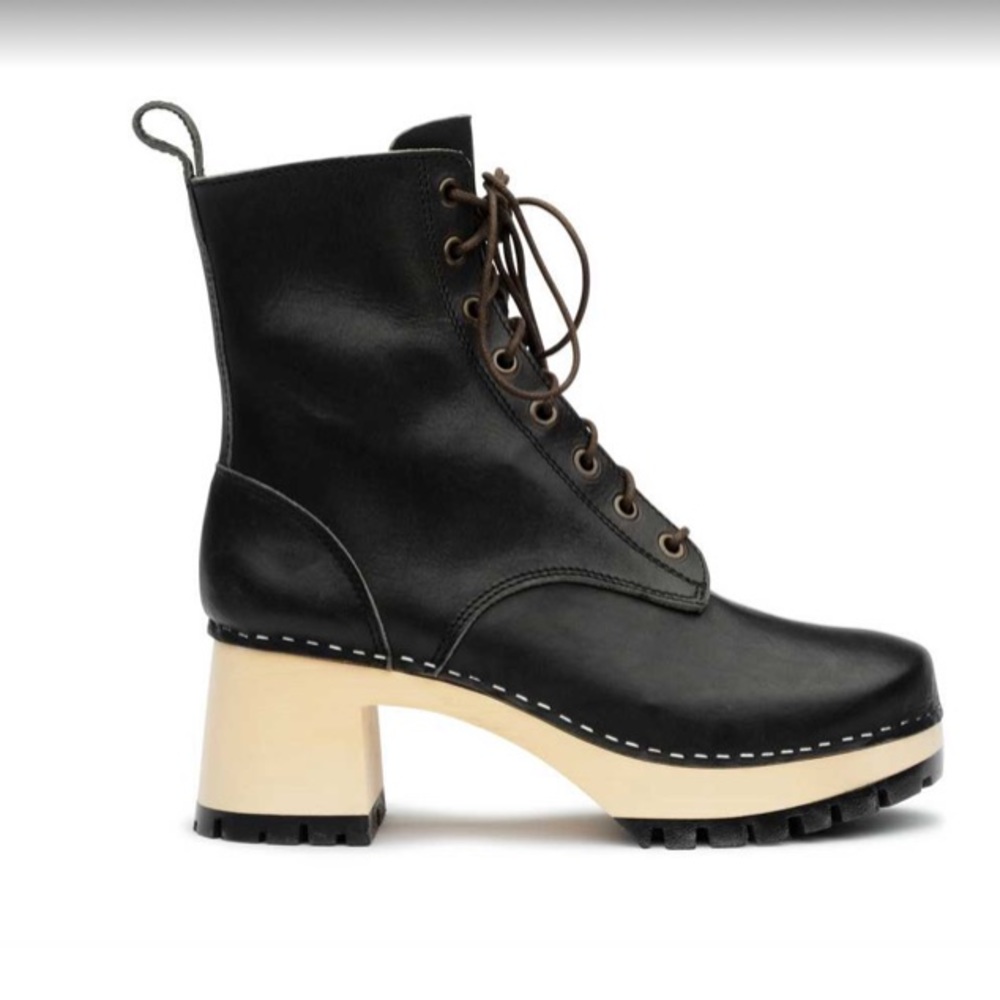 Swedish Hasbeens Lace Up Boots - Nathalie - Size 37